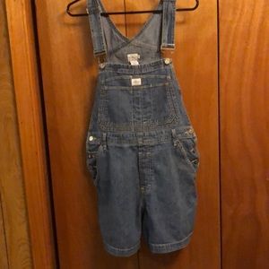 Blue jeans overalls